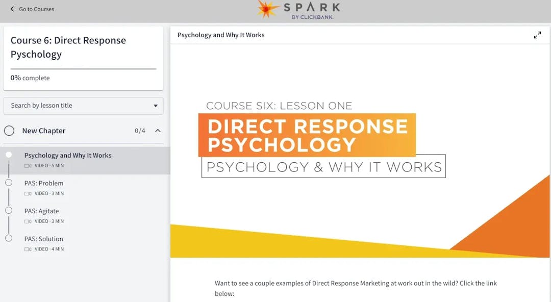 spark by clickbank Course 6