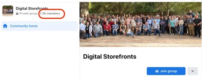 Digital Storefronts Private Facebook Group