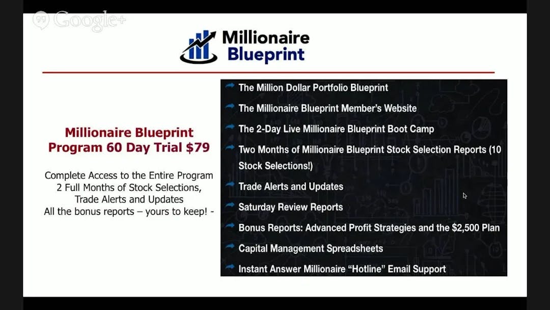 Front page Millionaires Blueprint