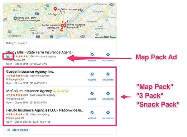 Google Maps Pack Local Business Owners
