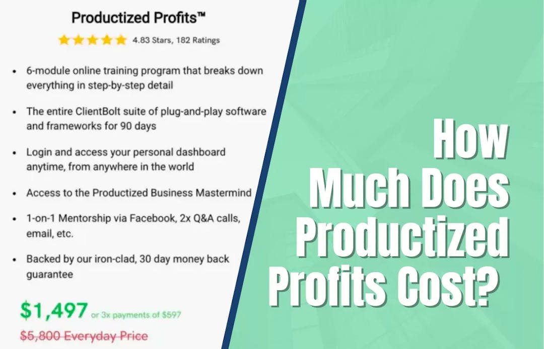 How Much Does Productized Profits Cost