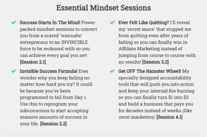 Invincible Marketer Essential Mindset Sessions