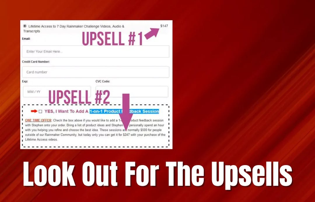 Look Out For The Upsells