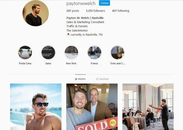 Payton Welch Social Media Profile 