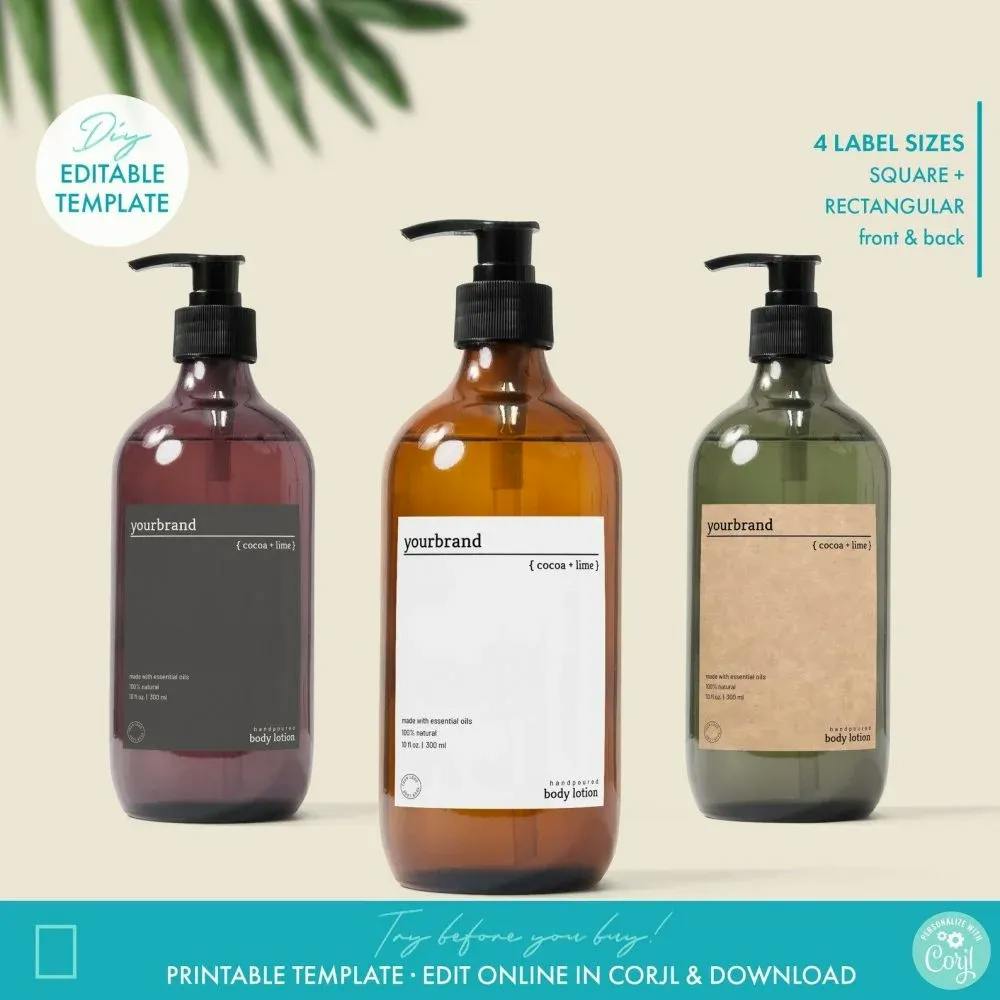 Printable Cosmetic Label Digital Products To Sell On Etsy