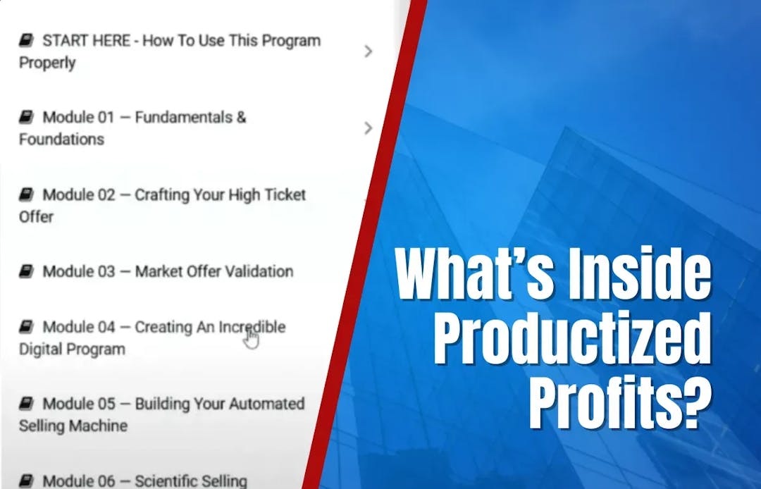 Whats Inside Productized Profits