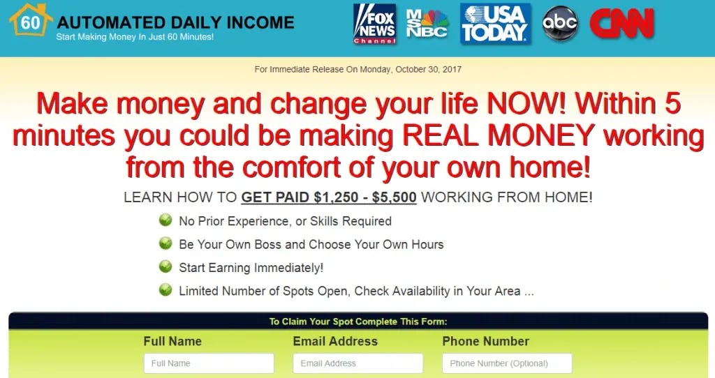 automated daily income review
