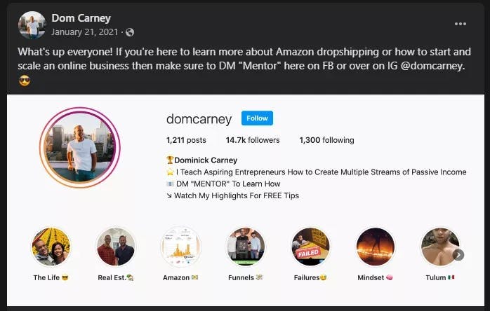 dom carney dropshipping amazon