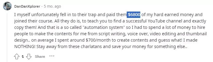 how much does grow channels youtube automation cost