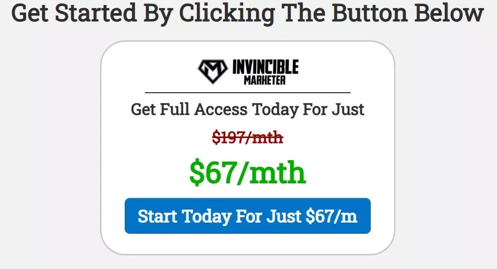 how much does invincible marketer cost