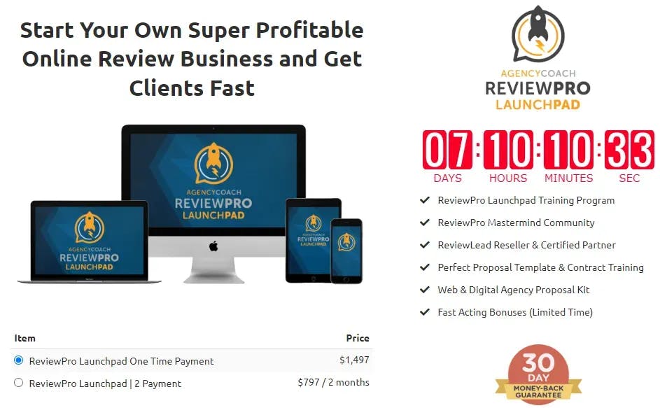 how much does reviewpro launchpad cost