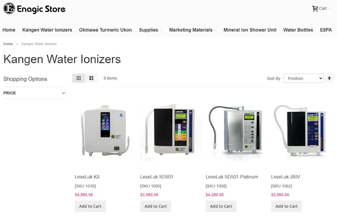 Kangen Water Ionizer Price