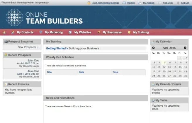 online team builders screenshot