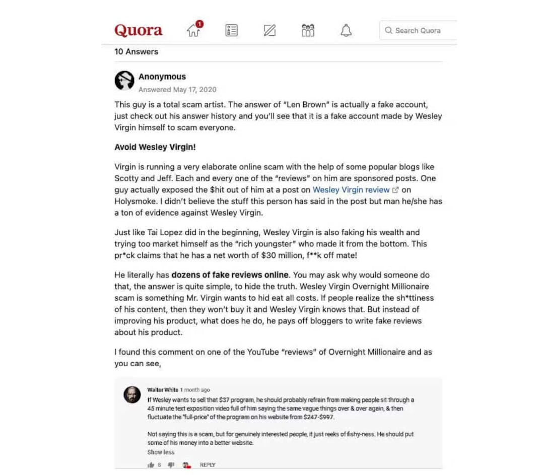 Wesley Virgin Reviews On Quora