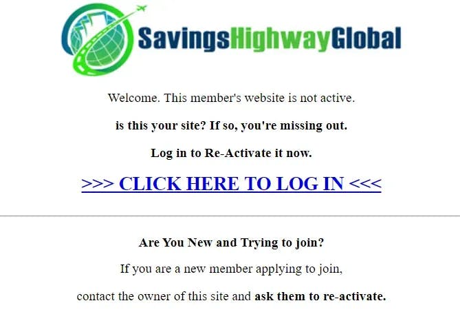 savings highway global pyramid scheme