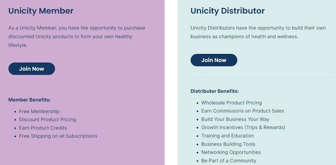 unicity member or distributor