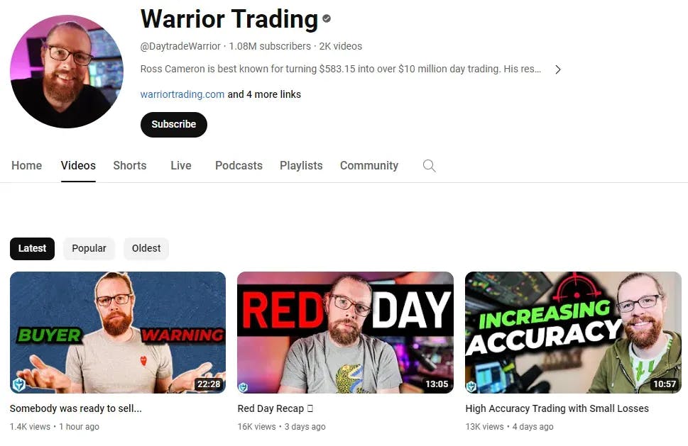 warrior trading verified profits day trading