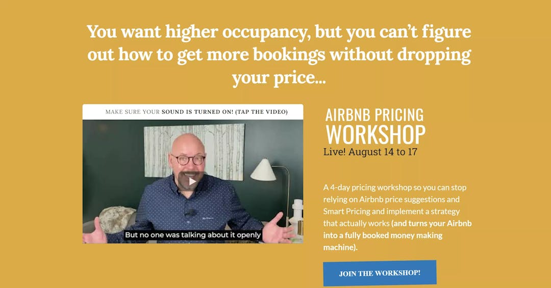 what is airbnb pricing workshop