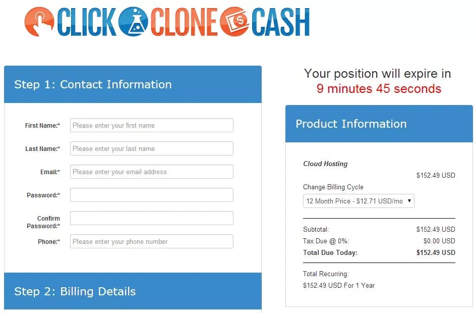 What is click clone cash