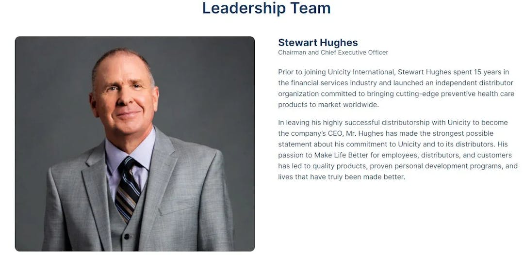 who is stewart hughes unicity